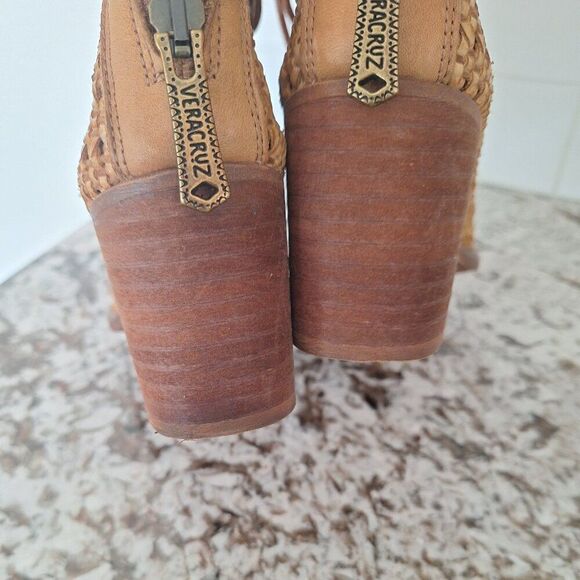 Vera Cruz leather open toe boots Artisans Sundance size 37 - Picture 6 of 8